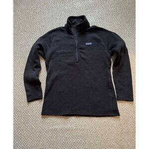 Men's Patagonia Better Sweater Black 1/4 Zip Medium